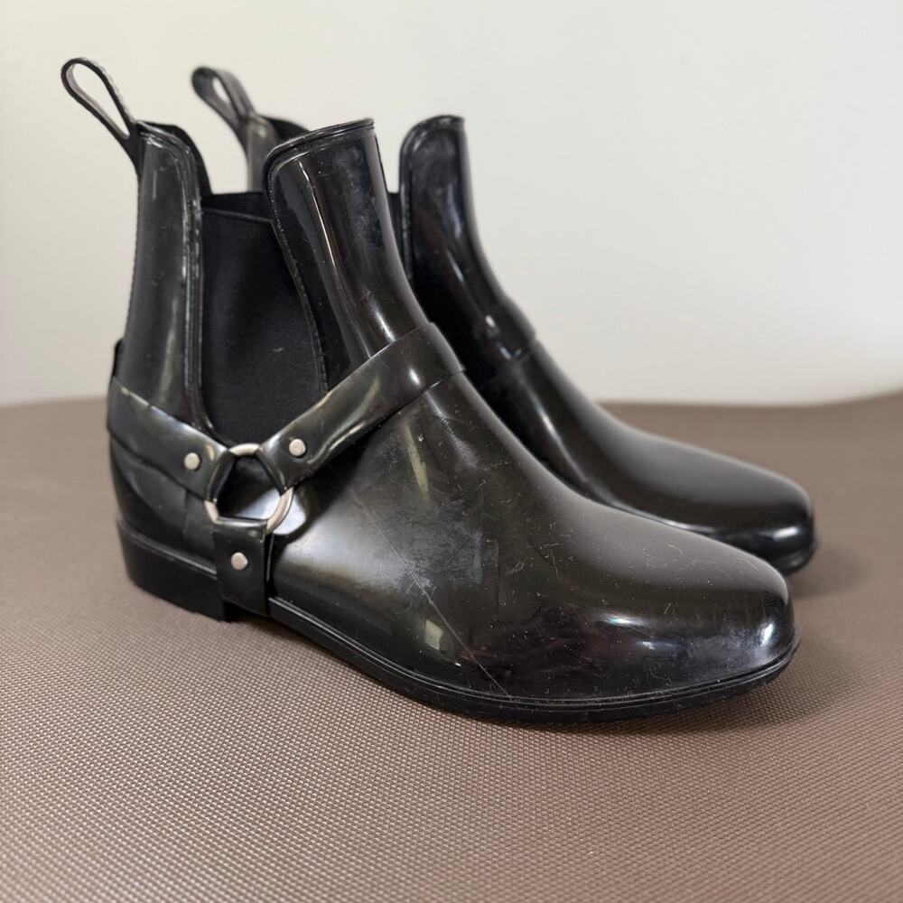 LAUREN RALPH LAUREN Tricia-Bo-Rai Wellies Rain Boots Black Outdoor Size 9B - Picture 2 of 8